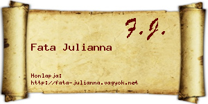 Fata Julianna névjegykártya
